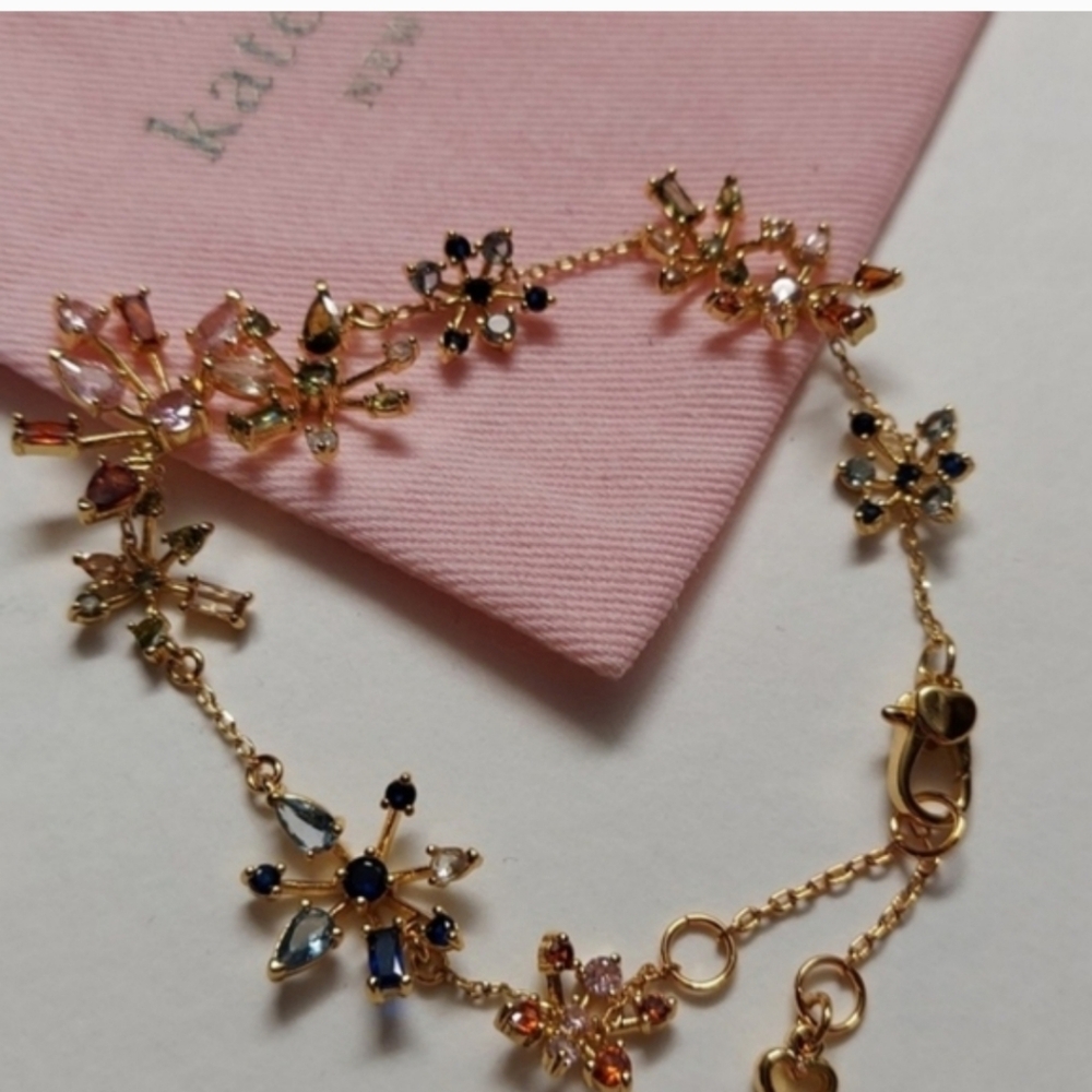 kate spade new york Mixed Cubic Zirconia Firework Flower Line Bracelet - Picture 5 of 6